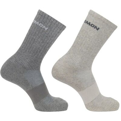 Salomon Pack 2 pares de calcetines de montaña unisex Evasion Crew . (M) Gris Salomon Pack 2 pares de calcetines de montaña unisex Evasion Crew . (M) Gris