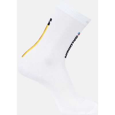 Salomon Calcetines unisex PULSE RACE FLAG CREW . Blanco Salomon Calcetines unisex PULSE RACE FLAG CREW . Blanco