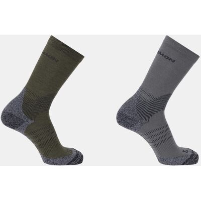 Salomon Calcetines unisex X ULTRA ACCESS CREW 2-PAC . Morado / Verde Salomon Calcetines unisex X ULTRA ACCESS CREW 2-PAC . Morado / Verde