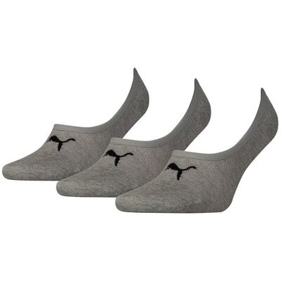 Puma Pack de 3 pares de calcetines Footie . (35-38) Gris Puma Pack de 3 pares de calcetines Footie . (35-38) Gris