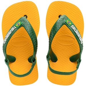 Havaianas Chanclas de dedo Bebés Brasil Logo . (22) Amarillo / Verde Havaianas Chanclas de dedo Bebés Brasil Logo . (22) Amarillo / Verde
