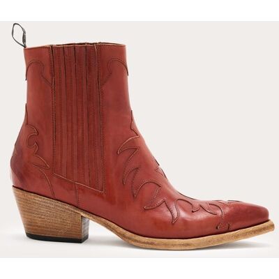 Sartore Botines estilo cowboy de piel. (39) Marrón Sartore Botines estilo cowboy de piel. (39) Marrón
