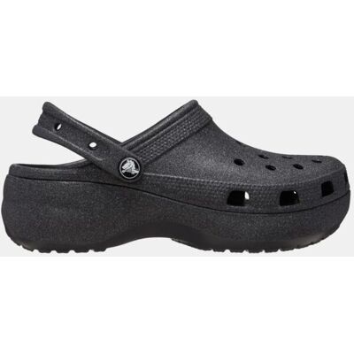 Crocs Zuecos de mujer Classic Platform Glitter ClogW . Negro Crocs Zuecos de mujer Classic Platform Glitter ClogW . Negro