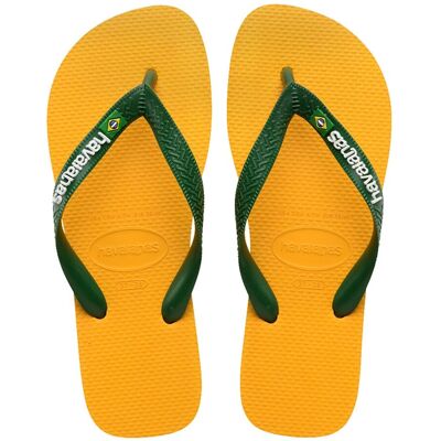 Havaianas Chanclas de dedo unisex Brasil Logo . (33-34) Amarillo / Verde Havaianas Chanclas de dedo unisex Brasil Logo . (33-34) Amarillo / Verde