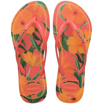 Havaianas Chanclas Mujer Hav. Slim Tropical Tropical Coral 412 . (43-44) Estampado / Rosa Havaianas Chanclas Mujer Hav. Slim Tropical Tropical Coral 412 . (43-44) Estampado / Rosa