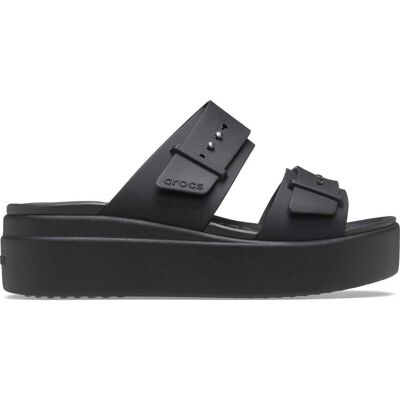Crocs Sandalias de mujer Brooklyn Buckle LowWdg . (42) Negro Crocs Sandalias de mujer Brooklyn Buckle LowWdg . (42) Negro