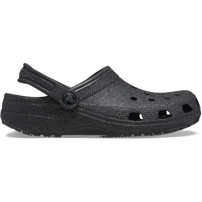 Crocs Zuecos de mujer Classic Glitter Clog . (42) Negro Crocs Zuecos de mujer Classic Glitter Clog . (42) Negro