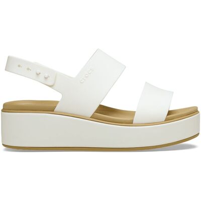Crocs Sandalias con cuña de mujer Brooklyn Matte Wrap Low Wedge W . (36) Marrón Crocs Sandalias con cuña de mujer Brooklyn Matte Wrap Low Wedge W . (36) Marrón