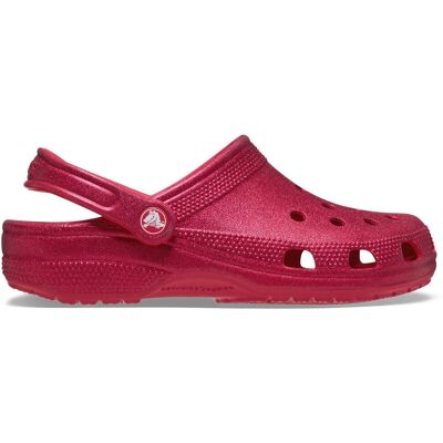 Crocs Zuecos de mujer Classic Glitter Clog . (42) Rojo Crocs Zuecos de mujer Classic Glitter Clog . (42) Rojo
