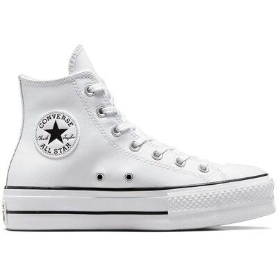 Converse Zapatillas casual de mujer Chuck Taylor All Star Lift Clean Platform Alta Piel . (41,5) Blanco Converse Zapatillas casual de mujer Chuck Taylor All Star Lift Clean Platform Alta Piel . (41,5) Blanco