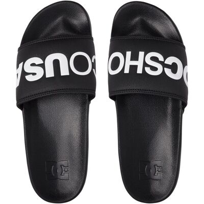DC Shoes Chanclas de hombre DC Slide . (46) Negro / Blanco DC Shoes Chanclas de hombre DC Slide . (46) Negro / Blanco