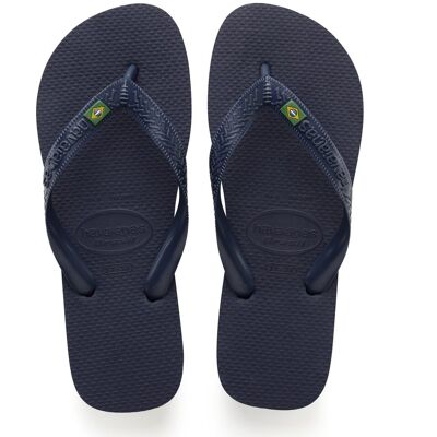 Havaianas Chanclas de dedo unisex Brasil . (33-34) Azul marino Havaianas Chanclas de dedo unisex Brasil . (33-34) Azul marino