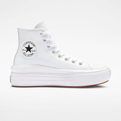 Converse Zapatillas casual de mujer Chuck Taylor All Star Colección Move Leather . (36,5) Blanco Converse Zapatillas casual de mujer Chuck Taylor All Star Colección Move Leather . (36,5) Blanco