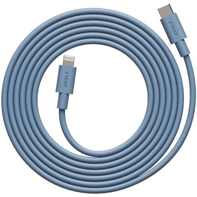 AVOLT Cable USB-C a Lightning 2 m. Shark Blue AVOLT Cable USB-C a Lightning 2 m. Shark Blue