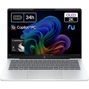 HP Portátil OmniBook 5 14-he0003ns Copilot+PC, QC Snapdragon X Plus X1P-42-100, 32GB, 1TB SSD, 14' OLED, W11. Plata HP Portátil OmniBook 5 14-he0003ns Copilot+PC, QC Snapdragon X Plus X1P-42-100, 32GB, 1TB SSD, 14' OLED, W11. Plata