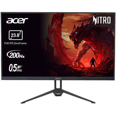 Acer Monitor Pc Gaming 60cm (23,8") Nitro KG243YX1bmipx, 200 Hz Full HD ZeroFrame, HDR10, FreeSync Premium. Negro Acer Monitor Pc Gaming 60cm (23,8") Nitro KG243YX1bmipx, 200 Hz Full HD ZeroFrame, HDR10, FreeSync Premium. Negro