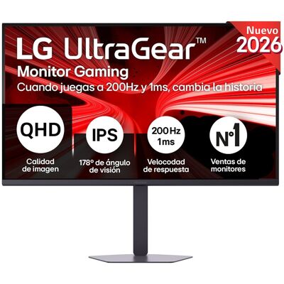 LG Monitor PC Gaming 80cm (31,5") UltraGear 32G620B-B, 200 Hz, QHD. Gris LG Monitor PC Gaming 80cm (31,5") UltraGear 32G620B-B, 200 Hz, QHD. Gris