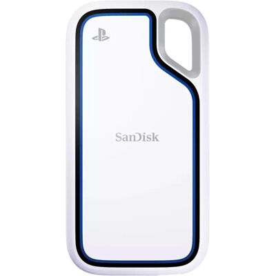 SanDisk Disco duro portátil Extreme 1 TB SSD, PlayStation 5, USB 3.2 Gen 2, IP65. Blanco SanDisk Disco duro portátil Extreme 1 TB SSD, PlayStation 5, USB 3.2 Gen 2, IP65. Blanco
