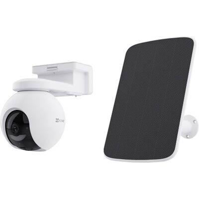 Ezviz Kit de Cámara de vigilancia exterior EB8 4G 2K con Panel solar, panorámica e inclinable con batería. Blanco Ezviz Kit de Cámara de vigilancia exterior EB8 4G 2K con Panel solar, panorámica e inclinable con batería. Blanco