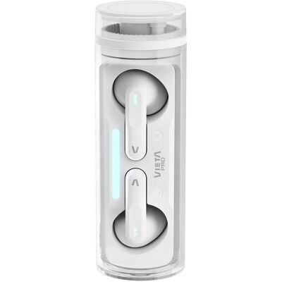 Vieta Auriculares de botón Capsule, Bluetooth, hasta 19 horas de batería, micrófono HD. Blanco Vieta Auriculares de botón Capsule, Bluetooth, hasta 19 horas de batería, micrófono HD. Blanco