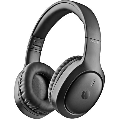 NGS Auriculares de diadema ARTICA TEMPEST BLACK con 80h de autonomía y bateria extraible.. Negro NGS Auriculares de diadema ARTICA TEMPEST BLACK con 80h de autonomía y bateria extraible.. Negro