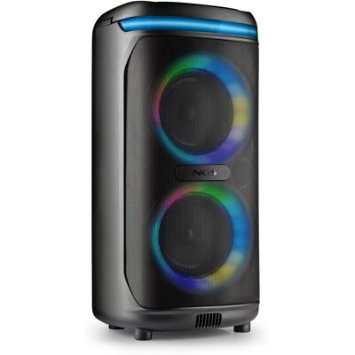 NGS Altavoz portátil 400W Wild Glam Compatible con Bluetooth-TWS- USB & TF- AUX IN. Batería recargable. 4H autonomía. Luces LED.. Negro NGS Altavoz portátil 400W Wild Glam Compatible con Bluetooth-TWS- USB & TF- AUX IN. Batería recargable. 4H autonomía. Luces LED.. Negro