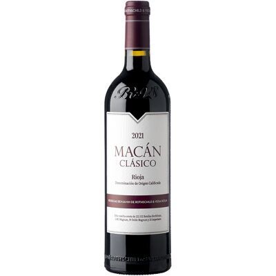 Vega+ Vino tinto Macán Clásico tempranillo 2021 Rioja. Vega+ Vino tinto Macán Clásico tempranillo 2021 Rioja.