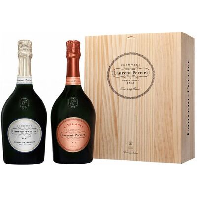 Laurent-Perrier Estuche Champagne Blanc de Blancs Brut Nature + Cuvée Rosé. Laurent-Perrier Estuche Champagne Blanc de Blancs Brut Nature + Cuvée Rosé.