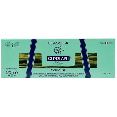 Cipriani Pasta italiana Tagliolini al huevo con espinacas . Cipriani Pasta italiana Tagliolini al huevo con espinacas .