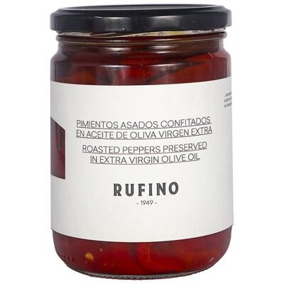 Rufino Pimientos rojos asados confitados en Aove . Rufino Pimientos rojos asados confitados en Aove .
