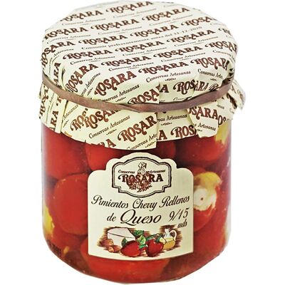 Rosara Pimientos cherry rellenos de queso 9-15 unidades. Rosara Pimientos cherry rellenos de queso 9-15 unidades.