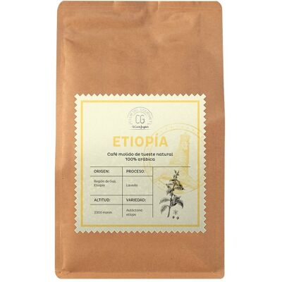 Club del Gourmet Café molido tueste natural 100% Arábica origen Etiopía . Club del Gourmet Café molido tueste natural 100% Arábica origen Etiopía .