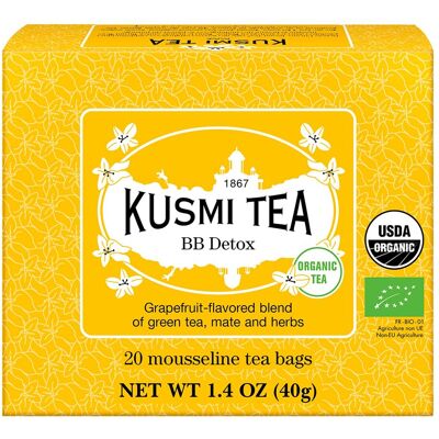 Kusmi Tea - BB Detox Té Orgánico Verde, Mate, Pomelo - Té Kusmi Tea - BB Detox Té Orgánico Verde, Mate, Pomelo - Té