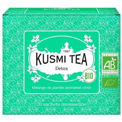 Té Detox Orgánico Kusmi - Verde Mate Limón 20 Bolsas Té Detox Orgánico Kusmi - Verde Mate Limón 20 Bolsas
