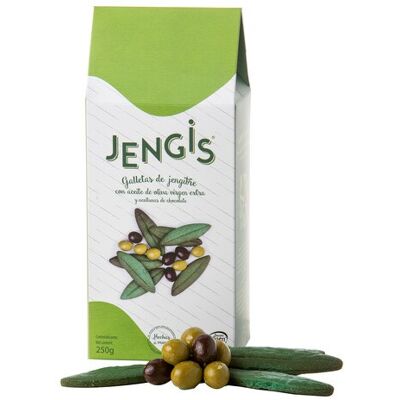 Jengis Galletas de jengibre con aceite de oliva virgen extra Mediterráneas. Jengis Galletas de jengibre con aceite de oliva virgen extra Mediterráneas.