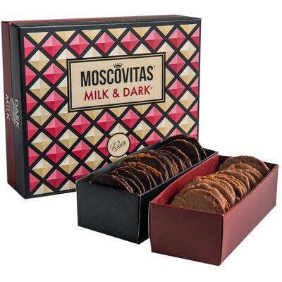 Moscovitas de Rialto Pastas de almendra Milk & Dark . Moscovitas de Rialto Pastas de almendra Milk & Dark .