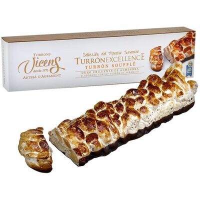 Vicens Turrón Soufflé Duro Almendra bañado con Chocolate Torrons Excellence. Vicens Turrón Soufflé Duro Almendra bañado con Chocolate Torrons Excellence.