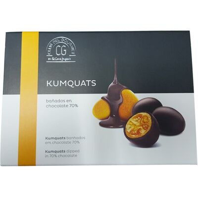 Club del Gourmet Kumquat natural confitado bañados en chocolate negro al 70% . Club del Gourmet Kumquat natural confitado bañados en chocolate negro al 70% .