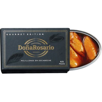 Conservas Doña Rosario Mejillones en escabeche 4-6 piezas Gourmet Edition . Conservas Doña Rosario Mejillones en escabeche 4-6 piezas Gourmet Edition .