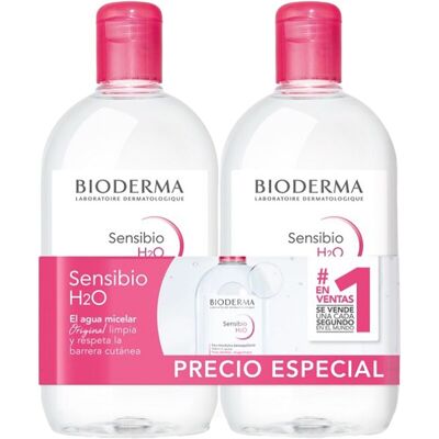 Bioderma Sensibio H2O Solución Limpiadora Suave - 2x500ml Bioderma Sensibio H2O Solución Limpiadora Suave - 2x500ml