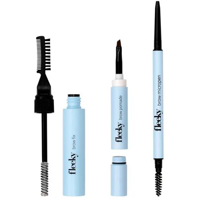 Fleeky Set de cejas 3 en 1 Fijador, Pomada y Micropen Waterproof . (17 g) Marrón claro Fleeky Set de cejas 3 en 1 Fijador, Pomada y Micropen Waterproof . (17 g) Marrón claro