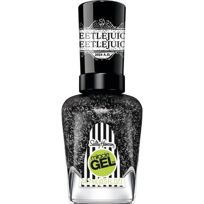 Sally Hansen Miracle Gel Beetlejuice Esmalte de Uñas con Brillantes Negros - Esmalte de Uñas Sally Hansen Miracle Gel Beetlejuice Esmalte de Uñas con Brillantes Negros - Esmalte de Uñas