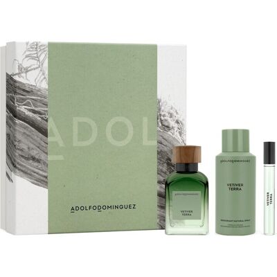 Adolfo Dominguez Estuche de Regalo Eau de Parfum Vetiver Terra . Adolfo Dominguez Estuche de Regalo Eau de Parfum Vetiver Terra .