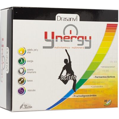 Drasanvi Ynergy Active - Cápsulas vegetarianas multivitamínicas - Apoyo inmunitario y piel Drasanvi Ynergy Active - Cápsulas vegetarianas multivitamínicas - Apoyo inmunitario y piel