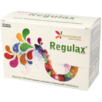 Mundo Natural Regulax - 30 Sobres Suplemento Alimentar con Fibra y Enzimas Mundo Natural Regulax - 30 Sobres Suplemento Alimentar con Fibra y Enzimas