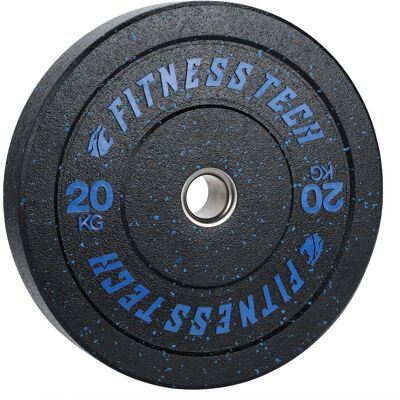 Fitness Tech Disco Bumper Plate Hi Temp Fleck . (20 kg) Negro Fitness Tech Disco Bumper Plate Hi Temp Fleck . (20 kg) Negro