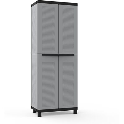 Terry Armario resina B-Plus Alto 2 puertas y 2 baldas. Gris / Negro Terry Armario resina B-Plus Alto 2 puertas y 2 baldas. Gris / Negro
