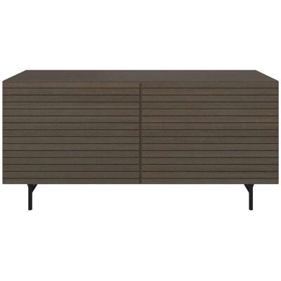 BoConcept Aparador de madera de roble con 2 puertas talladas Lugano . Roble BoConcept Aparador de madera de roble con 2 puertas talladas Lugano . Roble
