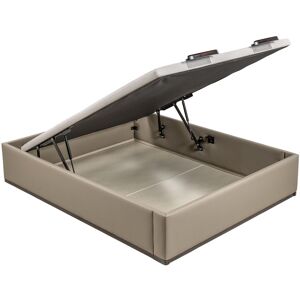 Lattoflex Canapé abatible en polipiel Box Dekor MDF . (Cama 90 x 190 cm) Visón oscuro Lattoflex Canapé abatible en polipiel Box Dekor MDF . (Cama 90 x 190 cm) Visón oscuro