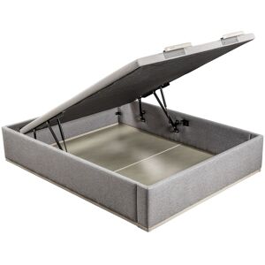 Lattoflex Canapé abatible en tela Box Dekor MDF . (Cama 135 x 190 cm) Gris claro Lattoflex Canapé abatible en tela Box Dekor MDF . (Cama 135 x 190 cm) Gris claro